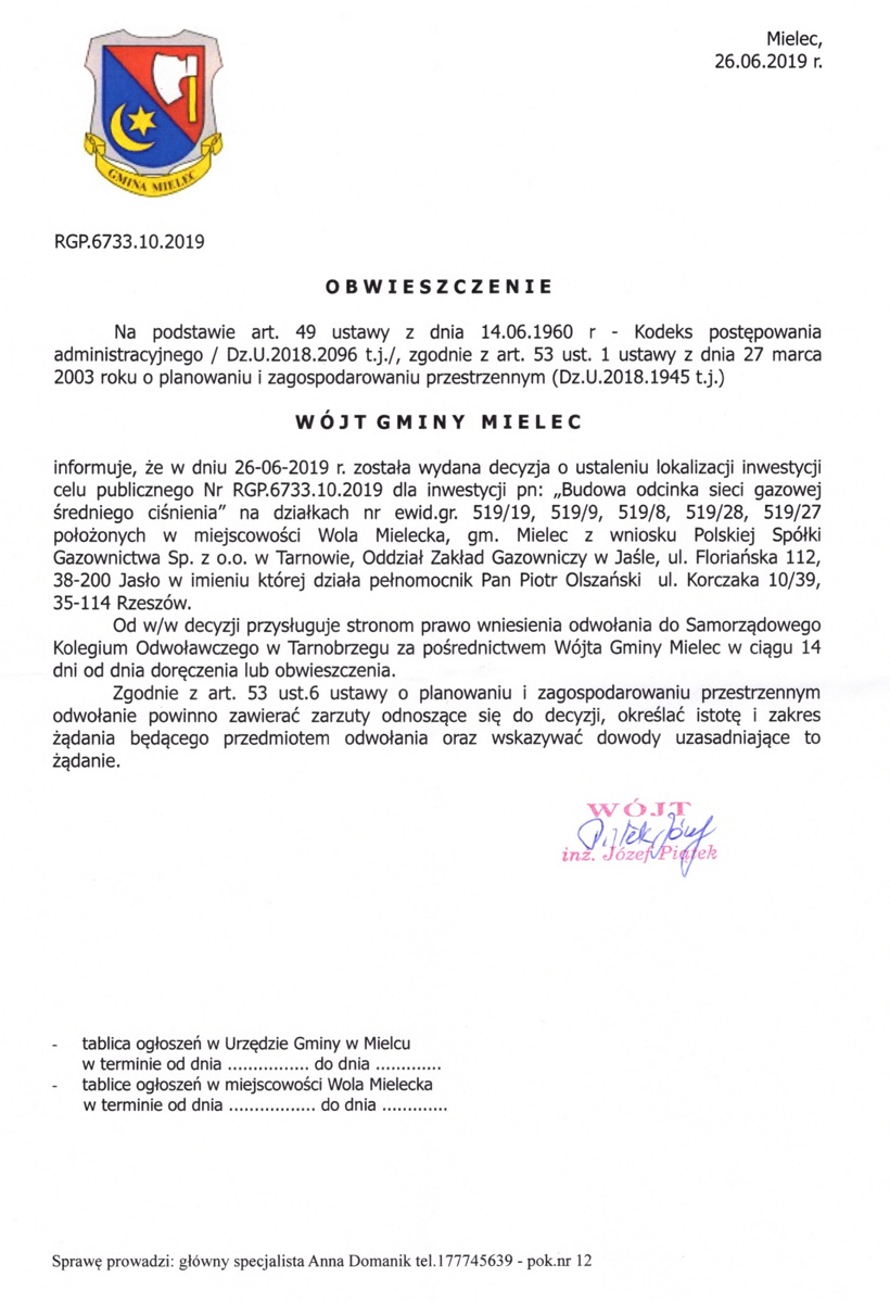 Obwieszczenie