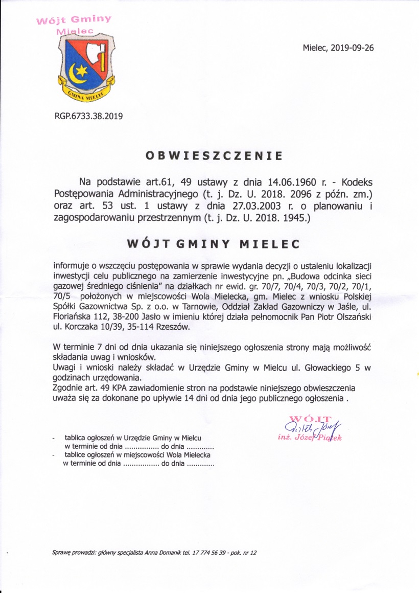 obwieszczenie