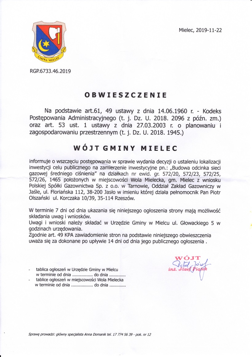 obwieszczenie