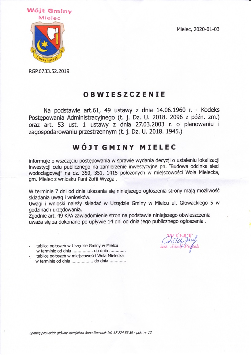 obwieszczenie