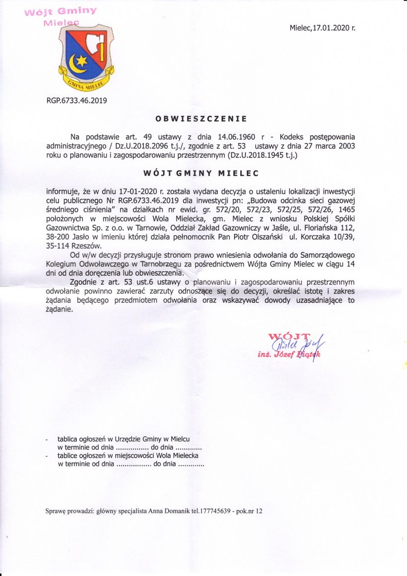 obwieszczenie