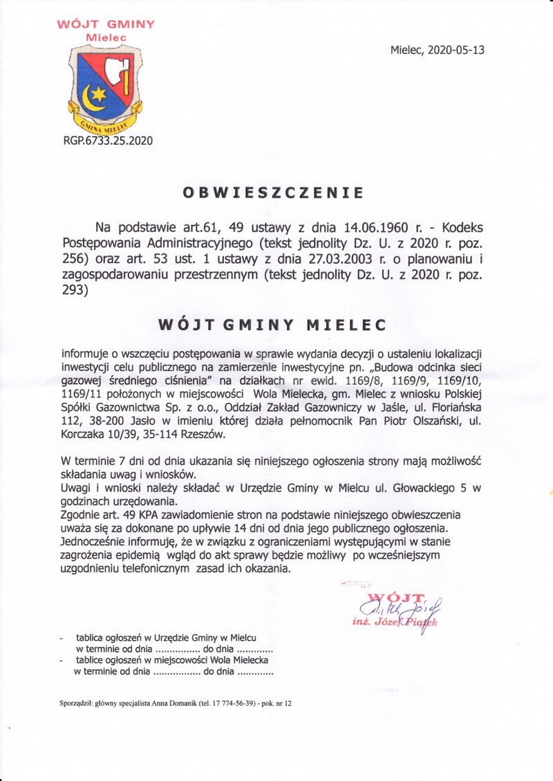 obwieszczenie