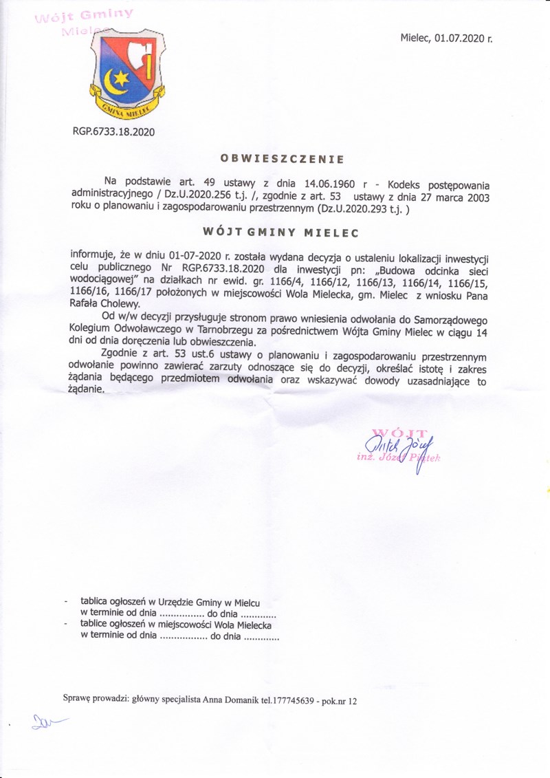obwieszczenie
