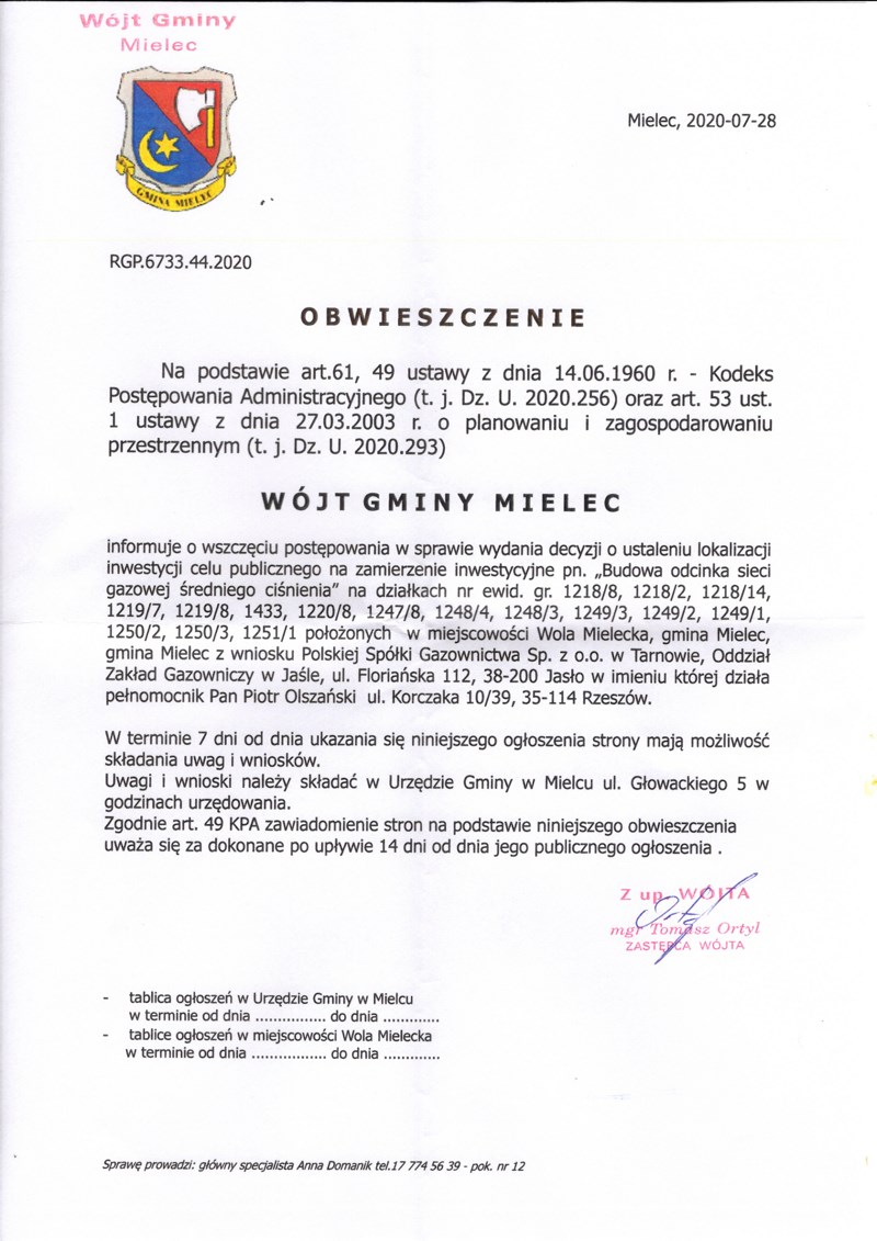 obwieszczenie