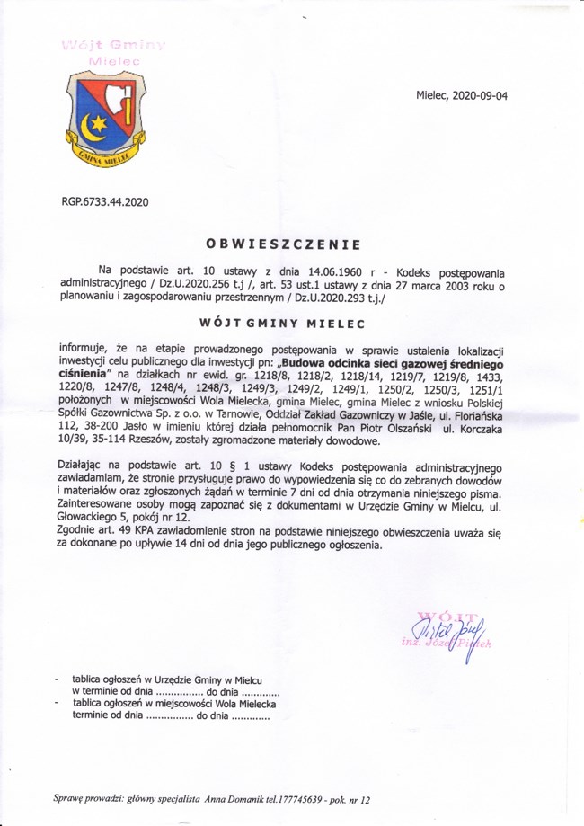 obwieszczenie