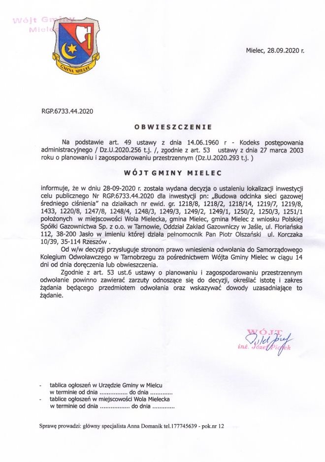 obwieszczenie