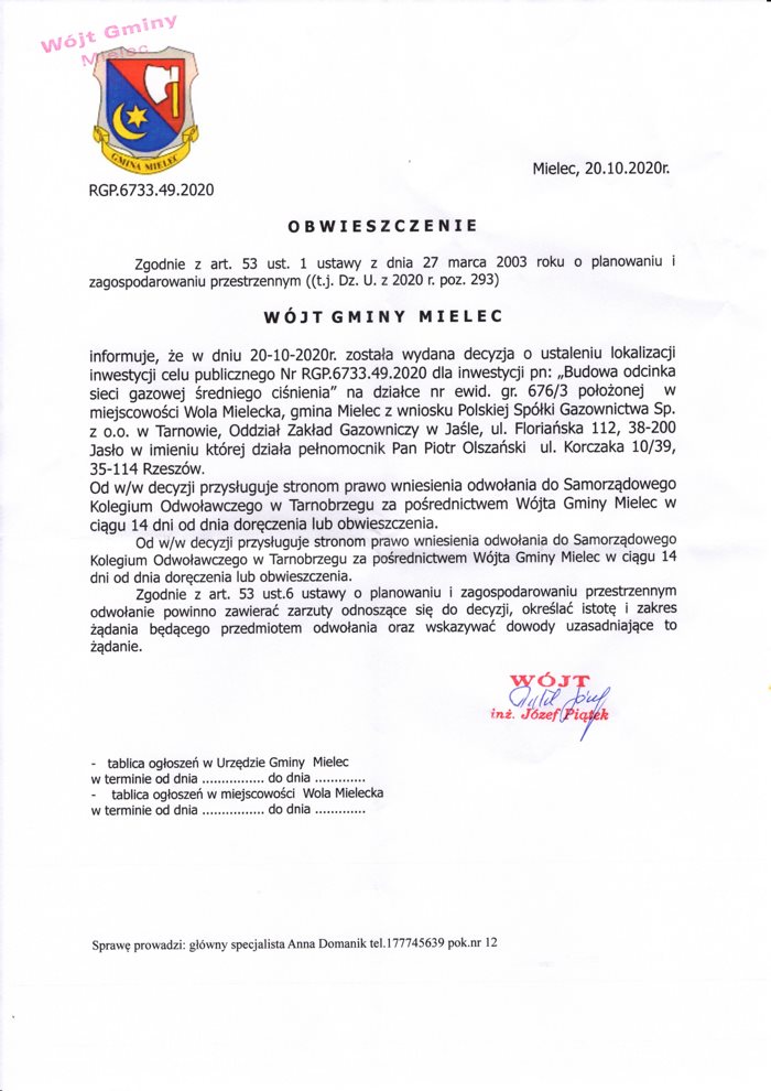 obwieszczenie