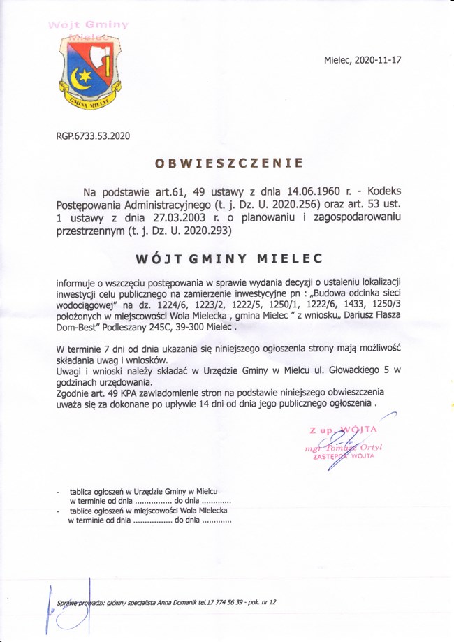 obwieszczenie