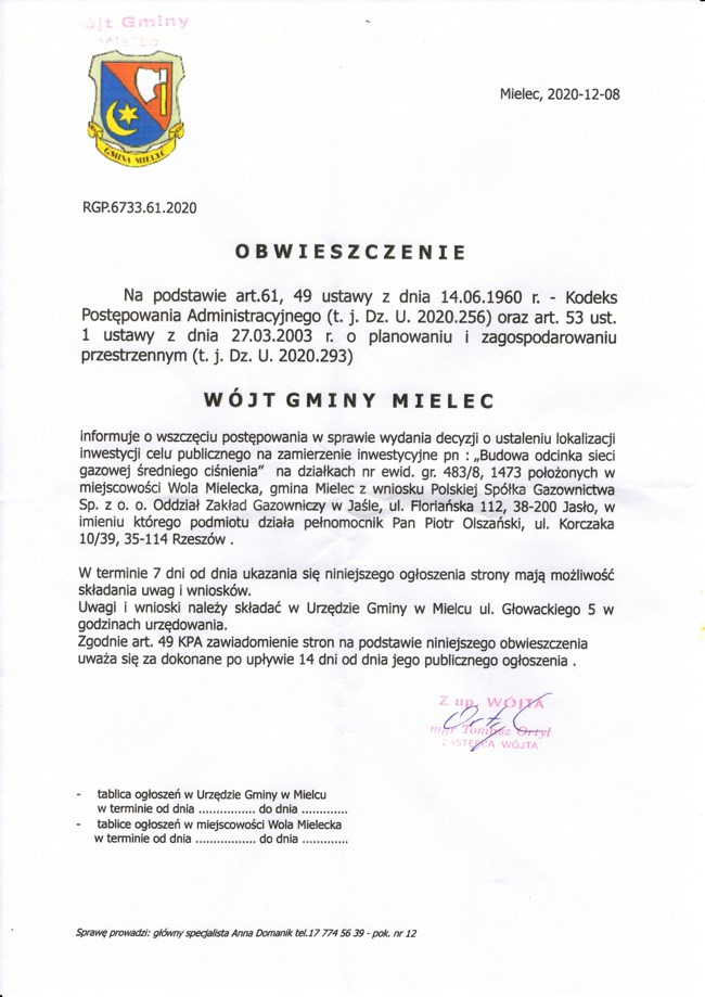 obwieszczenie