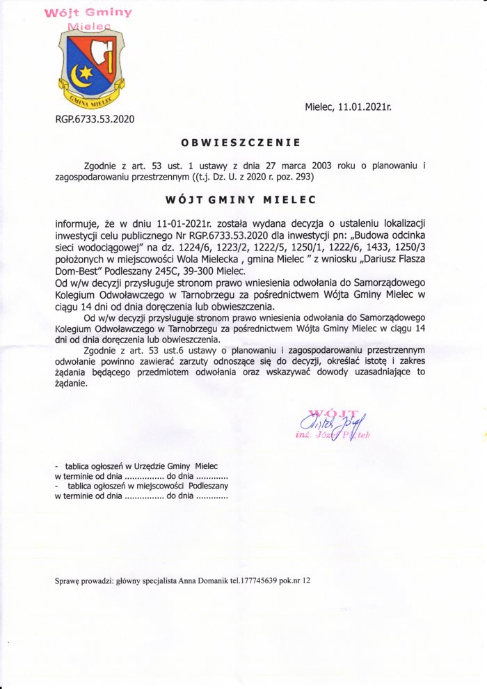 obwieszczenie