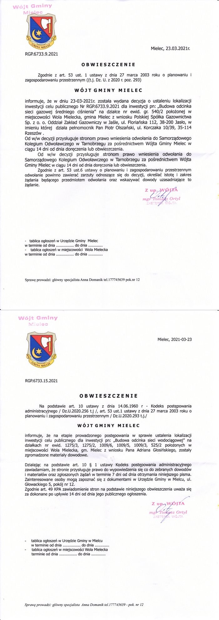Obwieszczenie