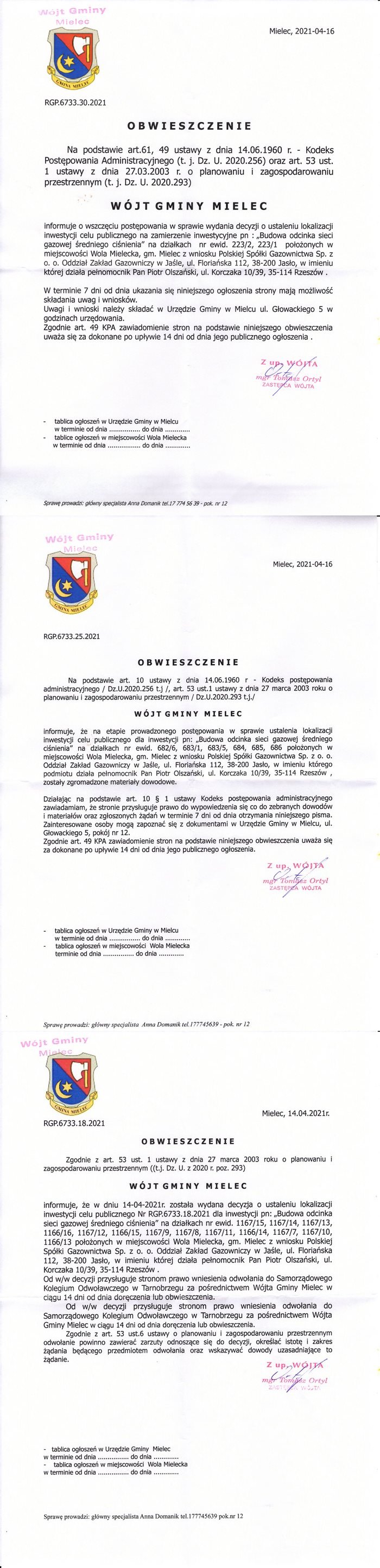 Obwieszczenie